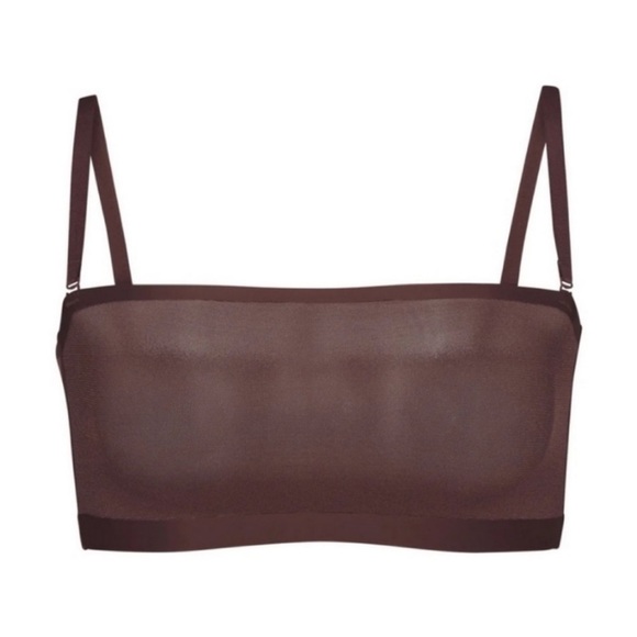 NEW Skims Sheer Sculpt Bandeau Bra in Cocoa Brown 2X - Picture 1 of 5